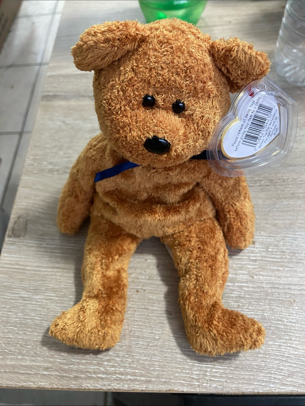 Ty Beanie Babies FUZZ The Bear Retired Rare NWNMT 1998